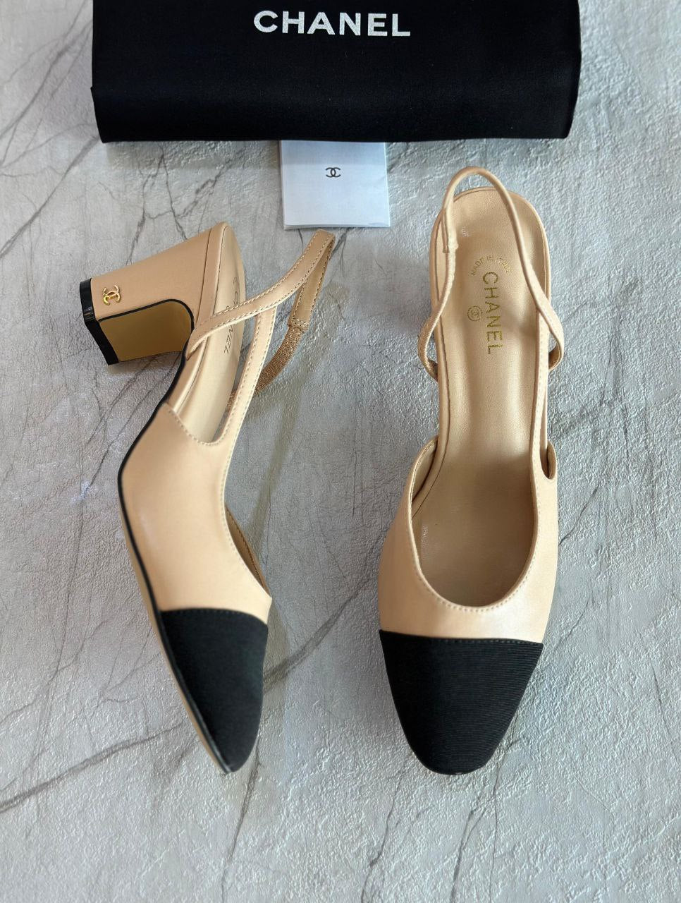 Chanel Slingback Pump - Beige