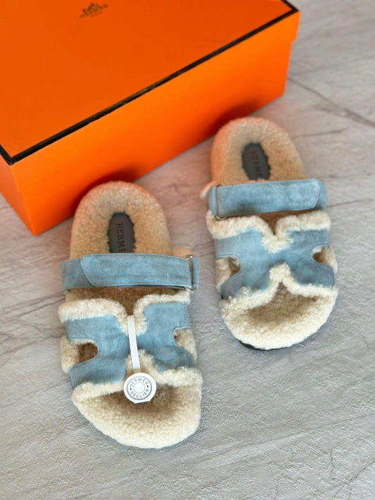 Hermès Chypre Sandalen - Teddy Blauw