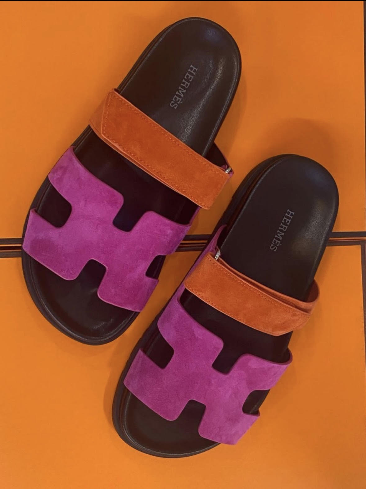 Hermès Chypre Sandalen - Paars/Oranje