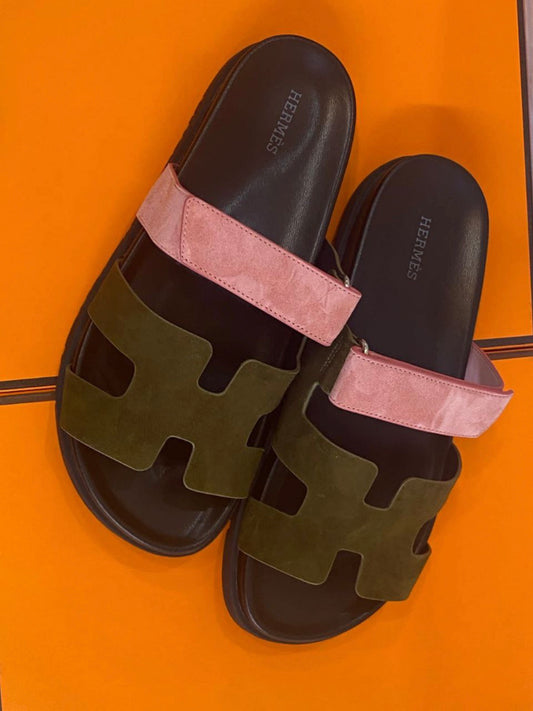 Hermès Chypre Sandalen - Groen/Roze