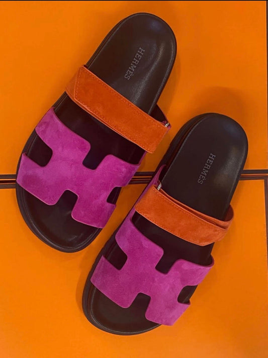 Hermès Chypre Sandalen - Paars/Oranje